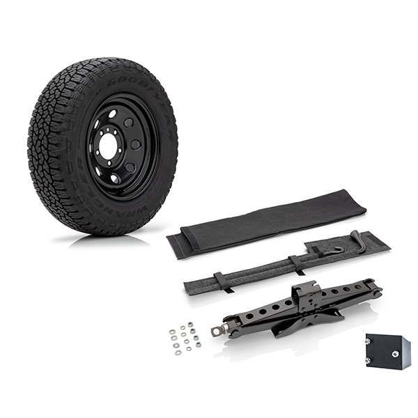 Spare tire kit with mount jack - Goodyear Steel Kit
